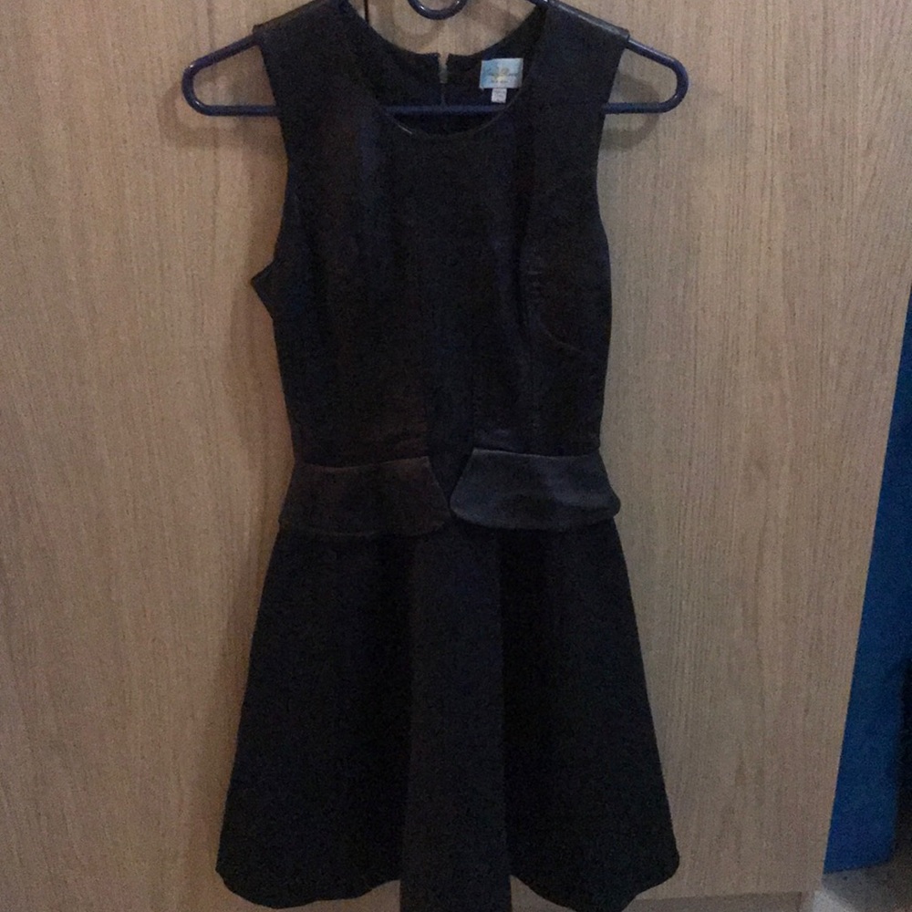 Tracy Reese Leather Peplum Cocktail Dress